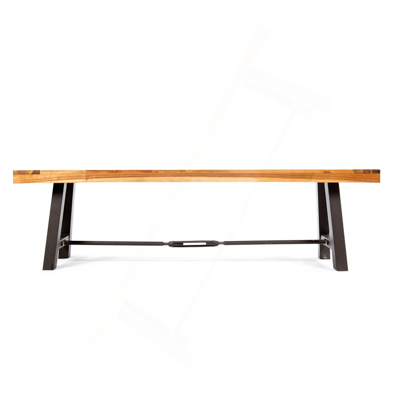 Banc de salle à manger en bois d'acacia, banc de patio sans dossier