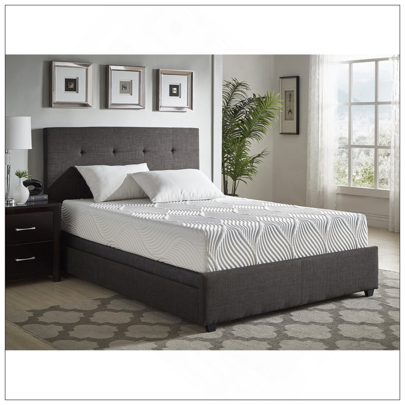Matelas en mousse viscoélastique imprégnée de gel de 10 pouces, ferme, blanc, matelas dans une boîte