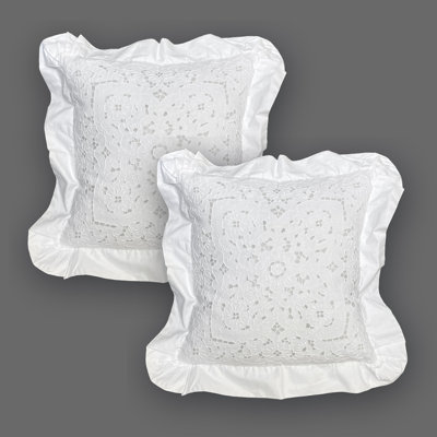 Constance Cutwork Embroidered 2-Piece Pillow Set