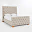 Lit touffeté en tissu Laurent beige-1935446112