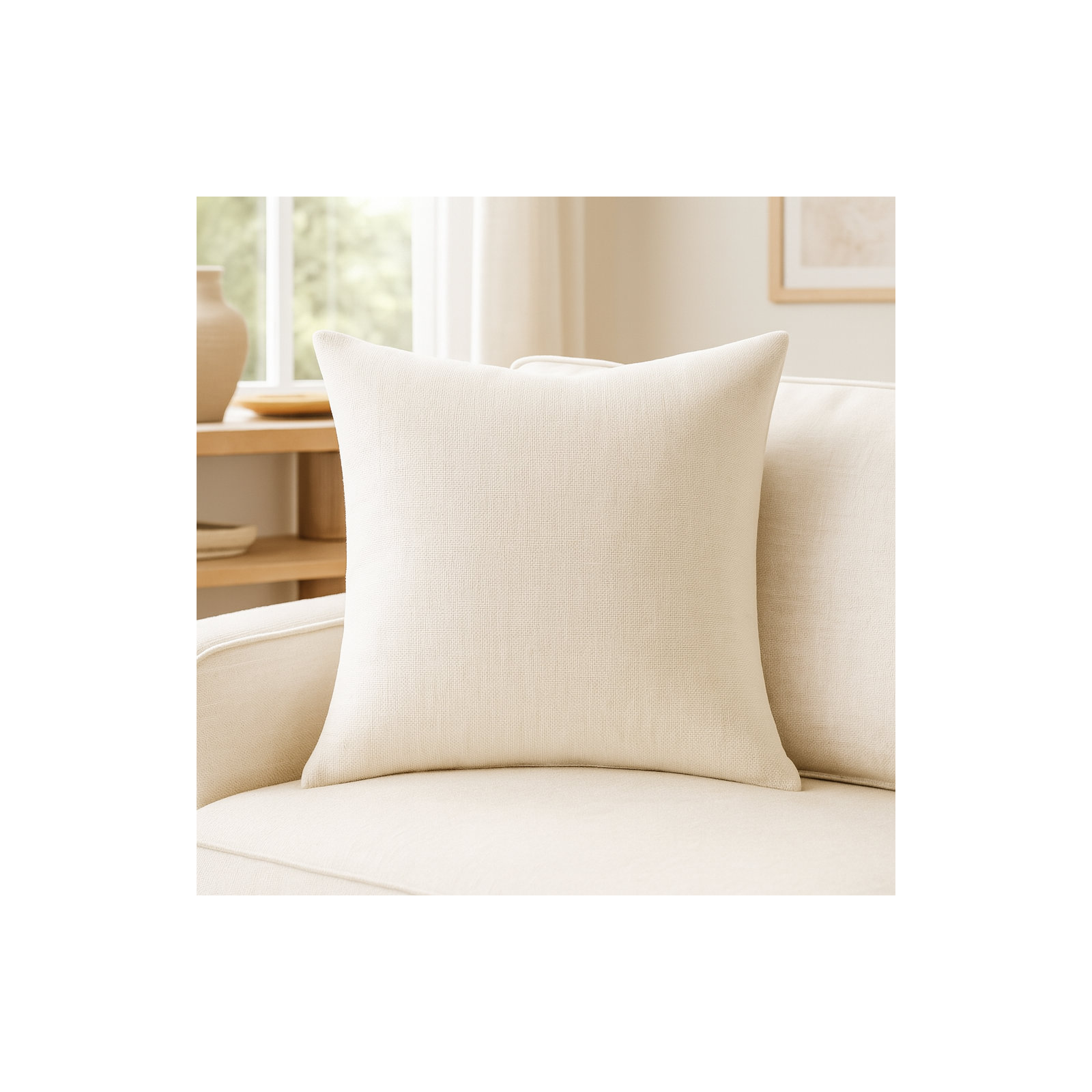 Linen Throw Square Pillow, Red, Pillow Cover Only - No Insert