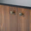 Litter Box Enclosure with Hidden Plug, 3 Doors, and Storage Bench – Black and Walnut