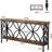70.9" Extra Long Industrial Console Table, Narrow Sofa Table Behind Couch With Open Storage Shelves, Rustic Entryway Table