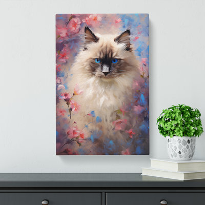 Ragdoll Cat Impressionism - Wrapped Canvas