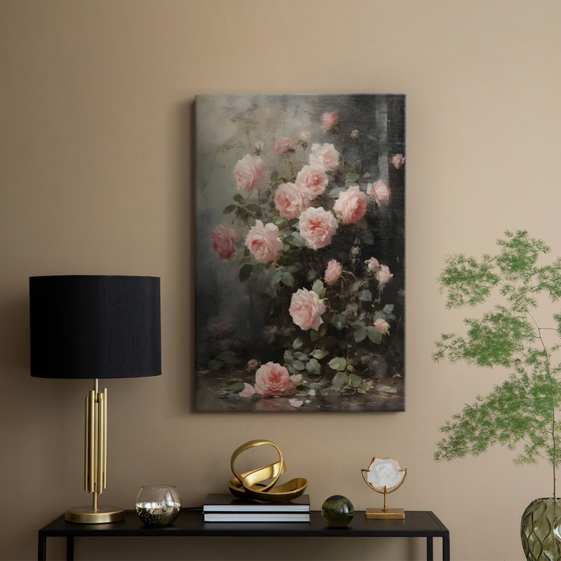 Imprimé floral rétro CCII - galerie Cavas, H 36 po x l 24 po