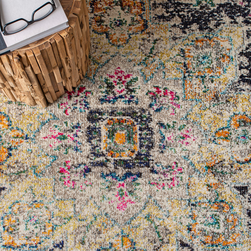 Felty Oriental Black/Gold Area Rug, Runner 2'2" x 20'