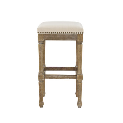 Downieville Solid Wood Accent Stool