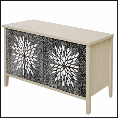 Sideboard Buffet Cabinet, Storage Cabinet with Storage,Modern Storage Cabinet with 4 Doors & Adjustable Shelves for Living Room, Dining Room, Kitchen and Entryway