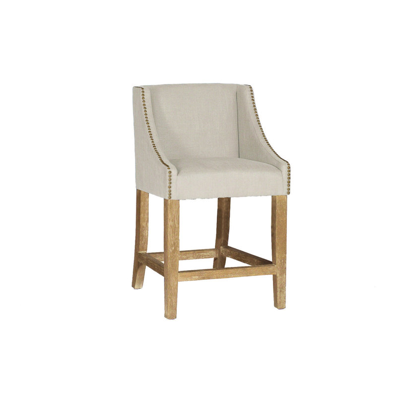 Winston Bar Stool, Natural, Counter Stool (24.4" Seat Height)