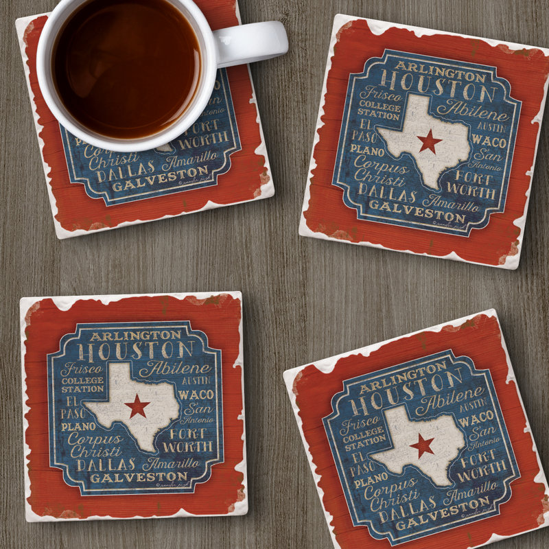 Ensemble de sous-verres Trinx Texas Cities