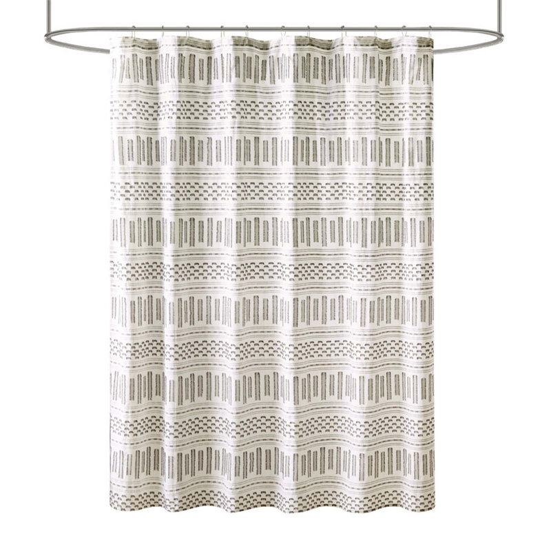 Rideau de douche en coton jacquard