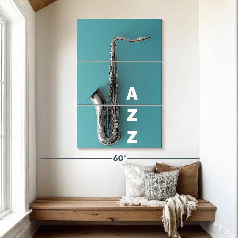 Abarca Saxophone On Jazz, 50" H x 32" W