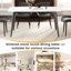 63.82" Modern Rectangular Dining Table, Sintered Stone And Dark Grey Metal Legs, Stable Base, - Scratch, Table In Design, Surface, Accommodates 6, Heat