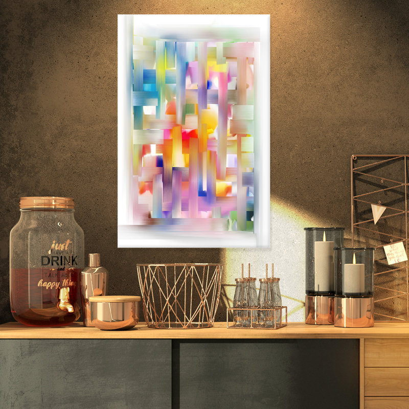 « transparent », impression abstraite sur toile tendue, H 32 po x l 16 po