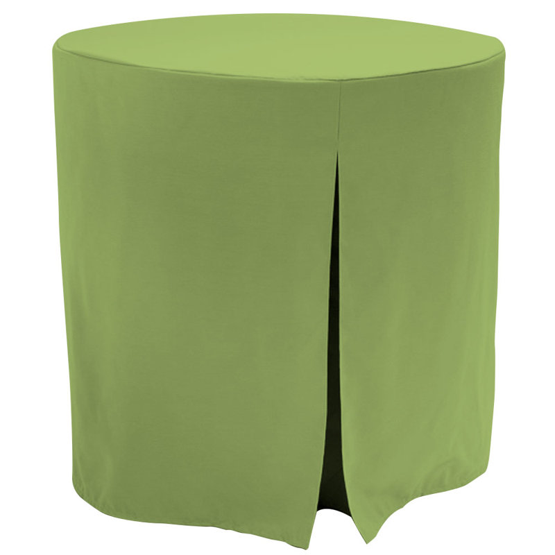 Pistachio Green 30-Inch Round Fitted Fabric Table Cover