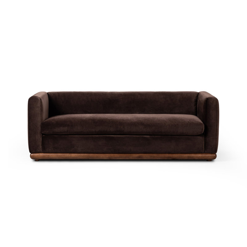 Jianna 83" Upholstered Sofa, Surrey Cocoa Velvet