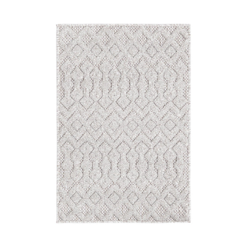 Grindle Geometric Indoor / Outdoor Rug, Rectangle 2' x 3'