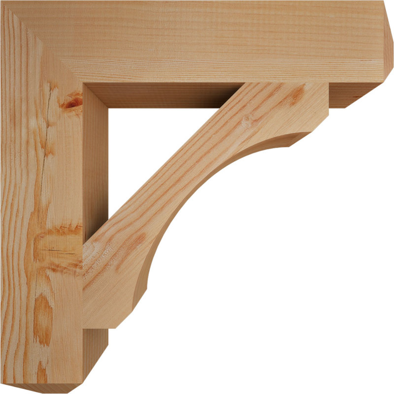 H Support en bois / corbeau, H 20 po x l 3,5 po x P 20 po, Douglas (lisse)