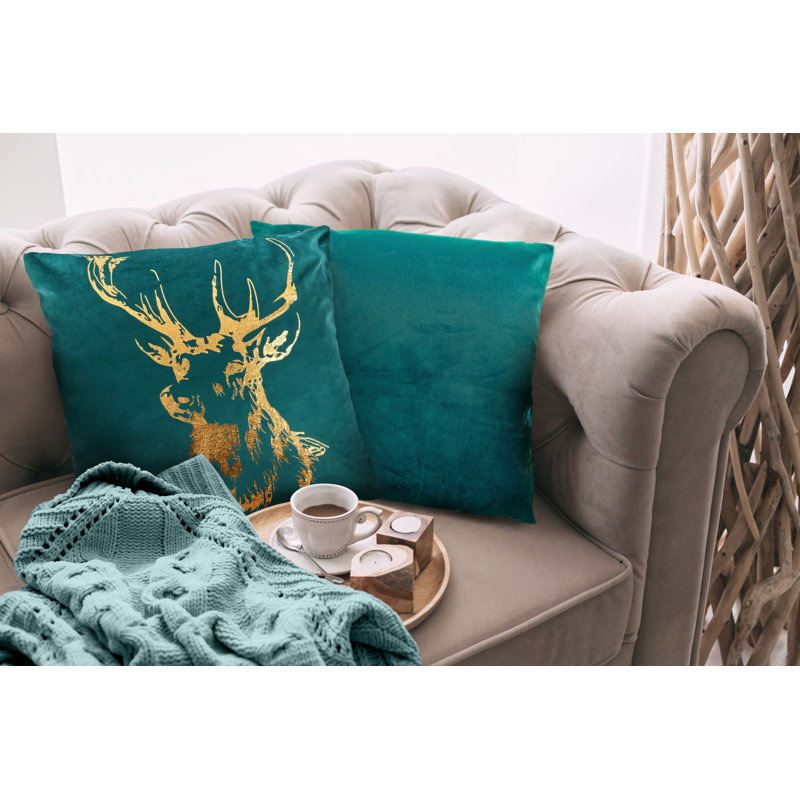Olgie Square Cushion, Green