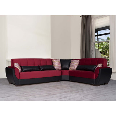 PrimeNest SkyHaven Collection Upholstered Convertible Sectional with Storage