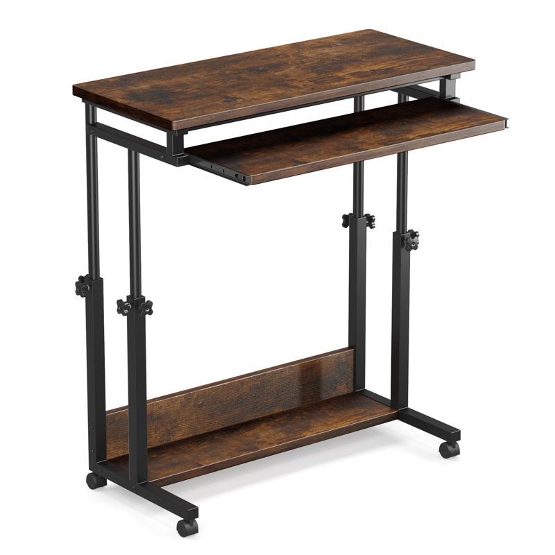 Bureau de jeu à hauteur réglable Deperte, Brun / noir