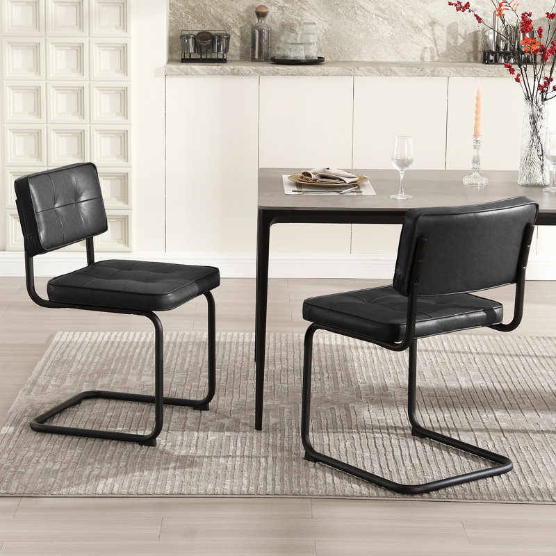Aveon Upholstered Dining Chair, Black