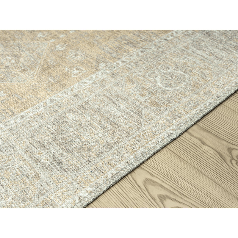 Barclay Washable Gold Area Rug, Rectangle 2' x 3'