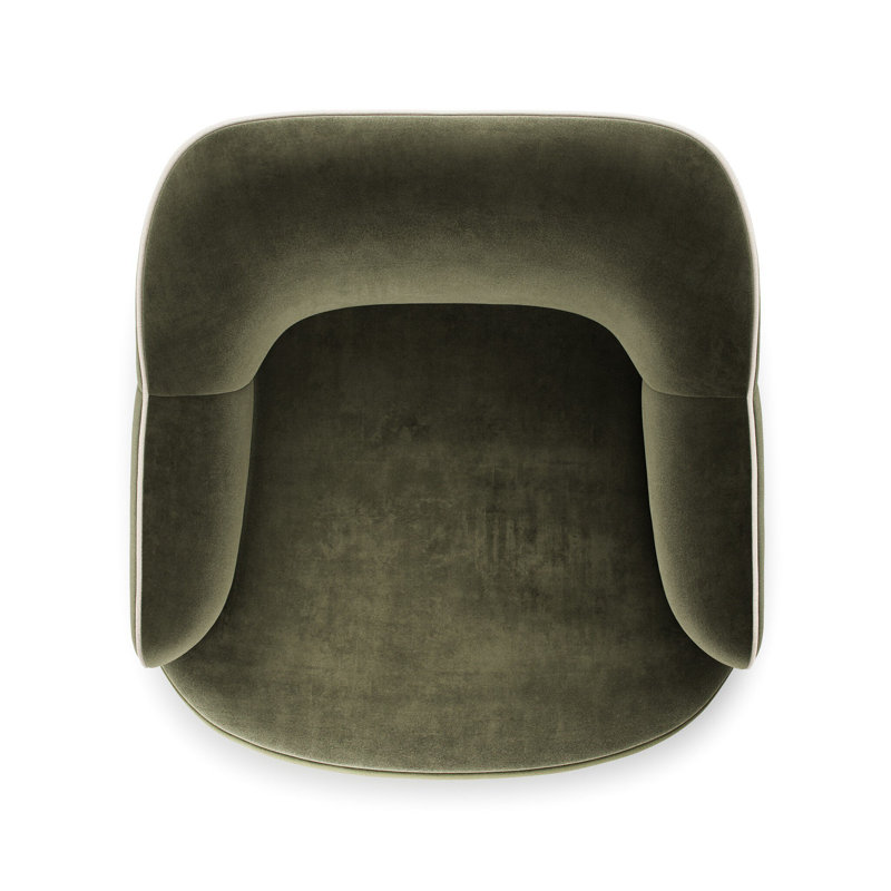 BLYTHE Swivel Armchair Chair with Ottoman, Surrey Olive
