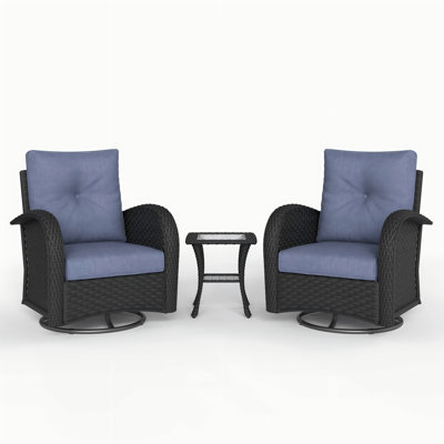 Metal Outdoor Glider Chair with Cushions