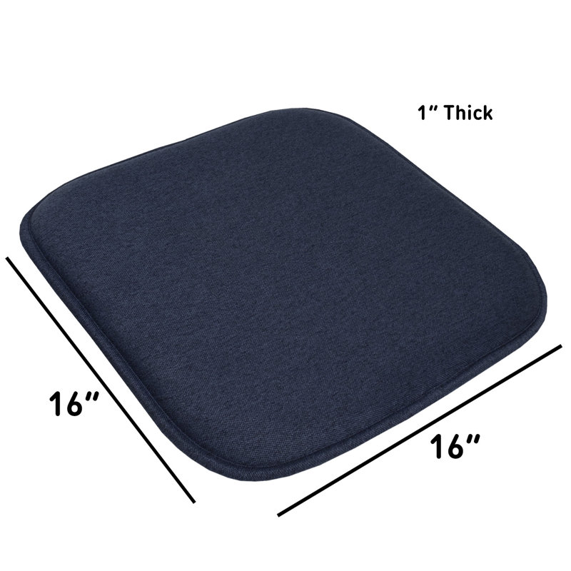 Charlotte Indoor Chair Pad Cushion, Navy, 12-Pack