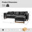 Canapé modulaire réversible Mid-Century en cuir véritable L 101 po Amando-1824188634