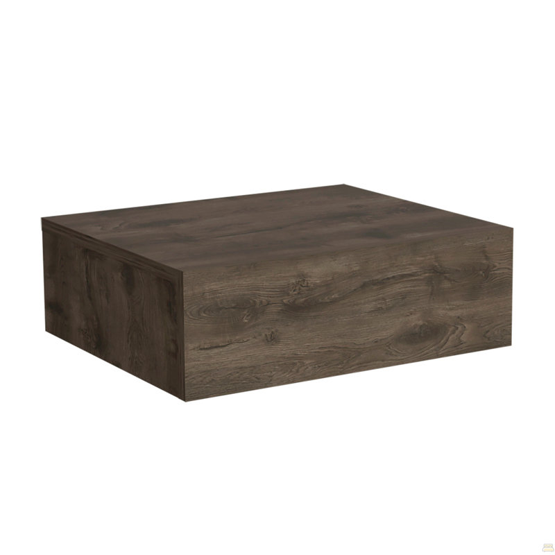 Table de chevet flottante, table de bout, table d'appoint murale avec tiroir, Brun