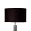 Lampe de table haute 30 po en métal et polyrésine avec finition espresso foncé, abat-jour en tissu