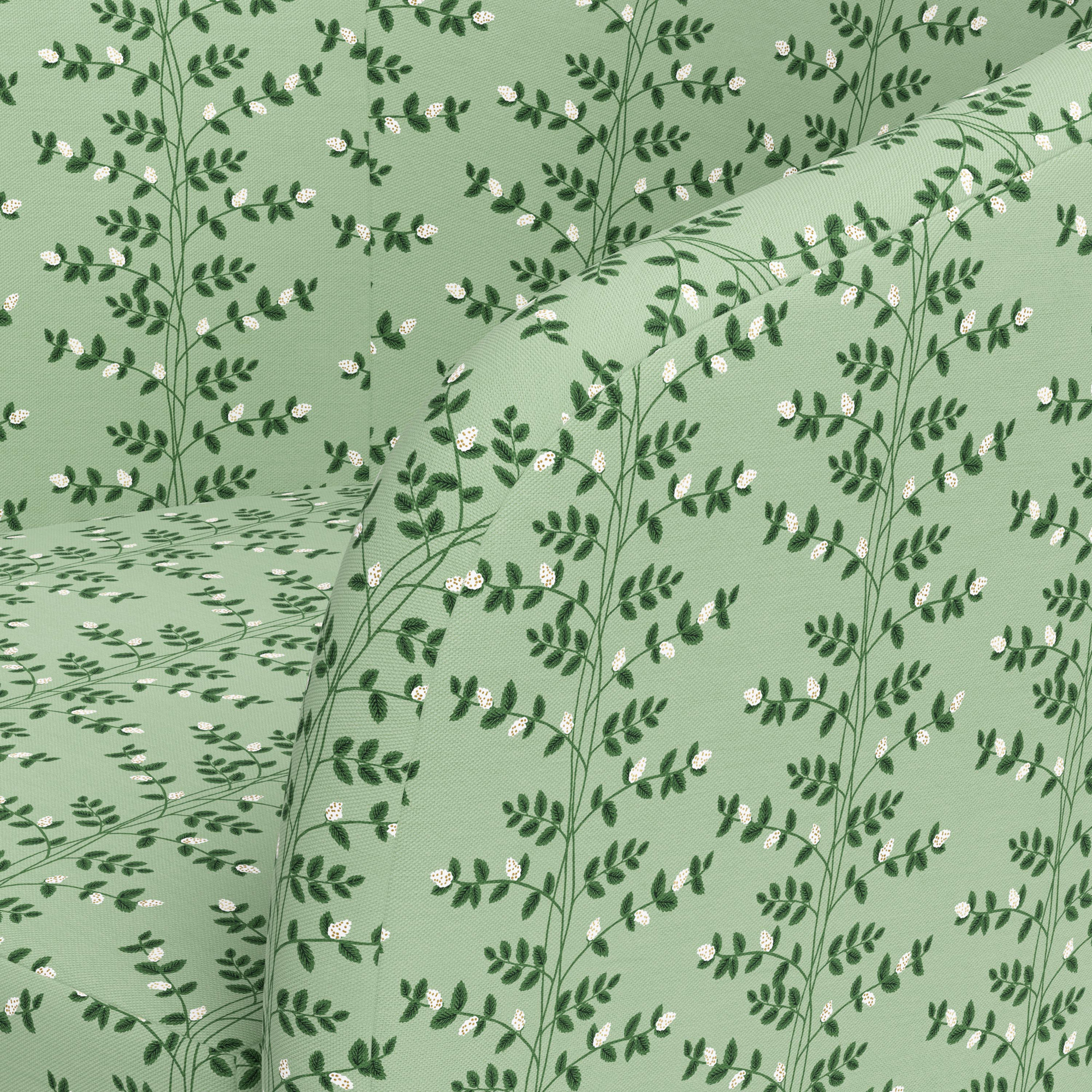 Pembroke Swivel Chair, Climbing Vines Green