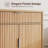 Modern Sideboard Buffet Cabinet With Drawer, Fluted Doors & Adjustable Shelf – Oak
