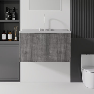 Meuble-lavabo flottant avec lavabo