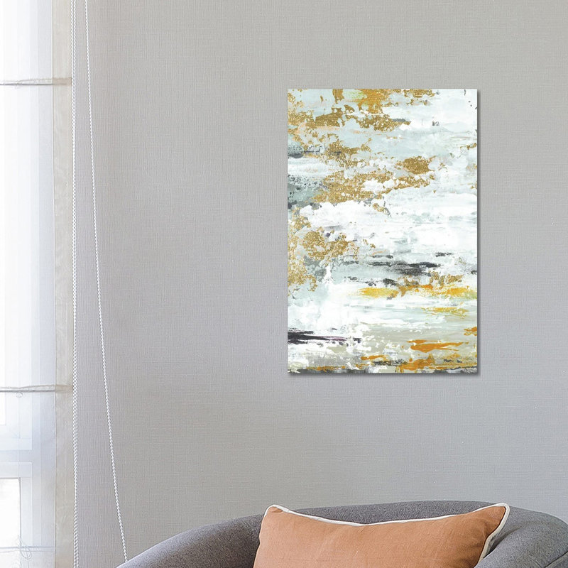 Gold Magic Vertical Abstract by Patricia Pinto - Wrapped Canvas Gallery-Wrapped Canvas Giclée