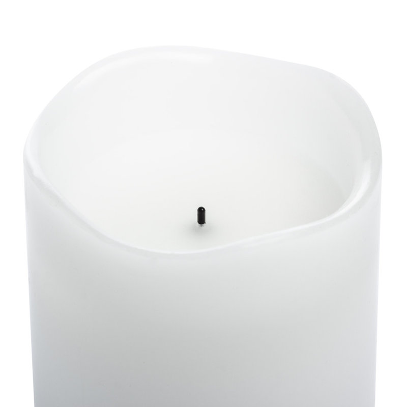Bougie cylindrique sans parfum, Blanc, H 6 po x l 3 po x P 3 po