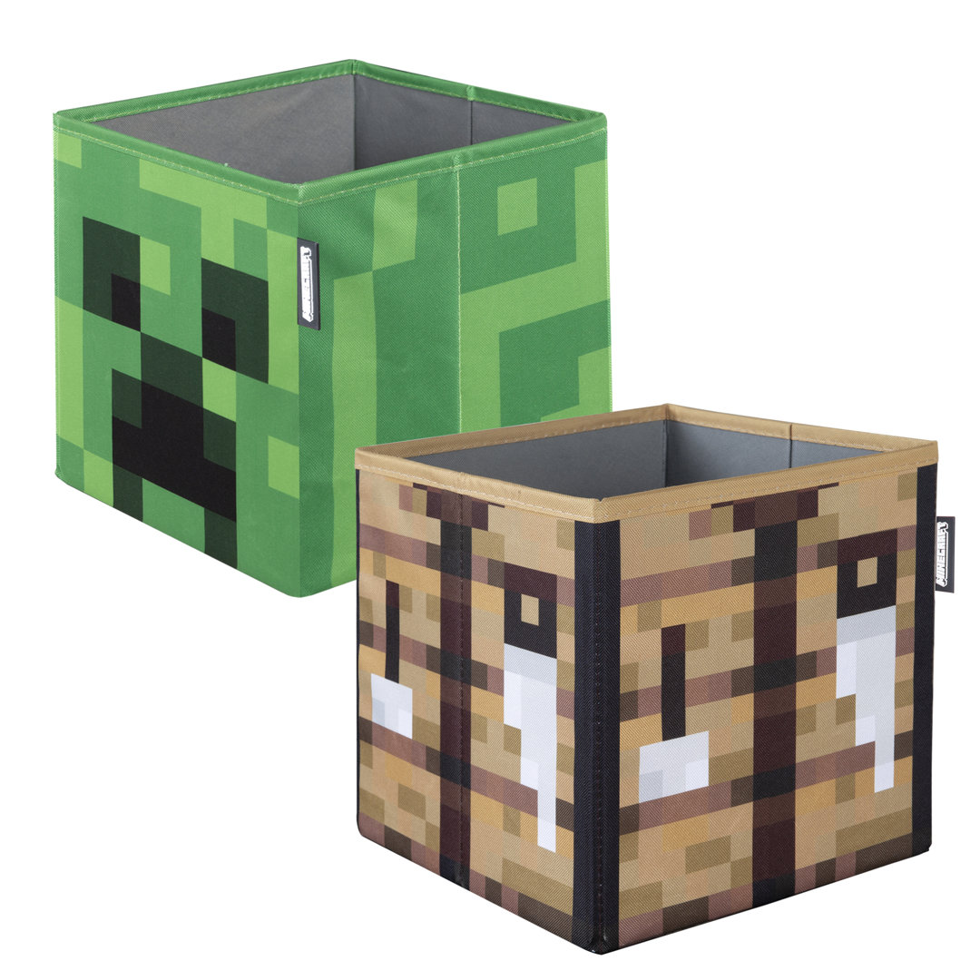 Minecraft - Stoffboxen, 2er Set, Faltbare Aufbewahrung