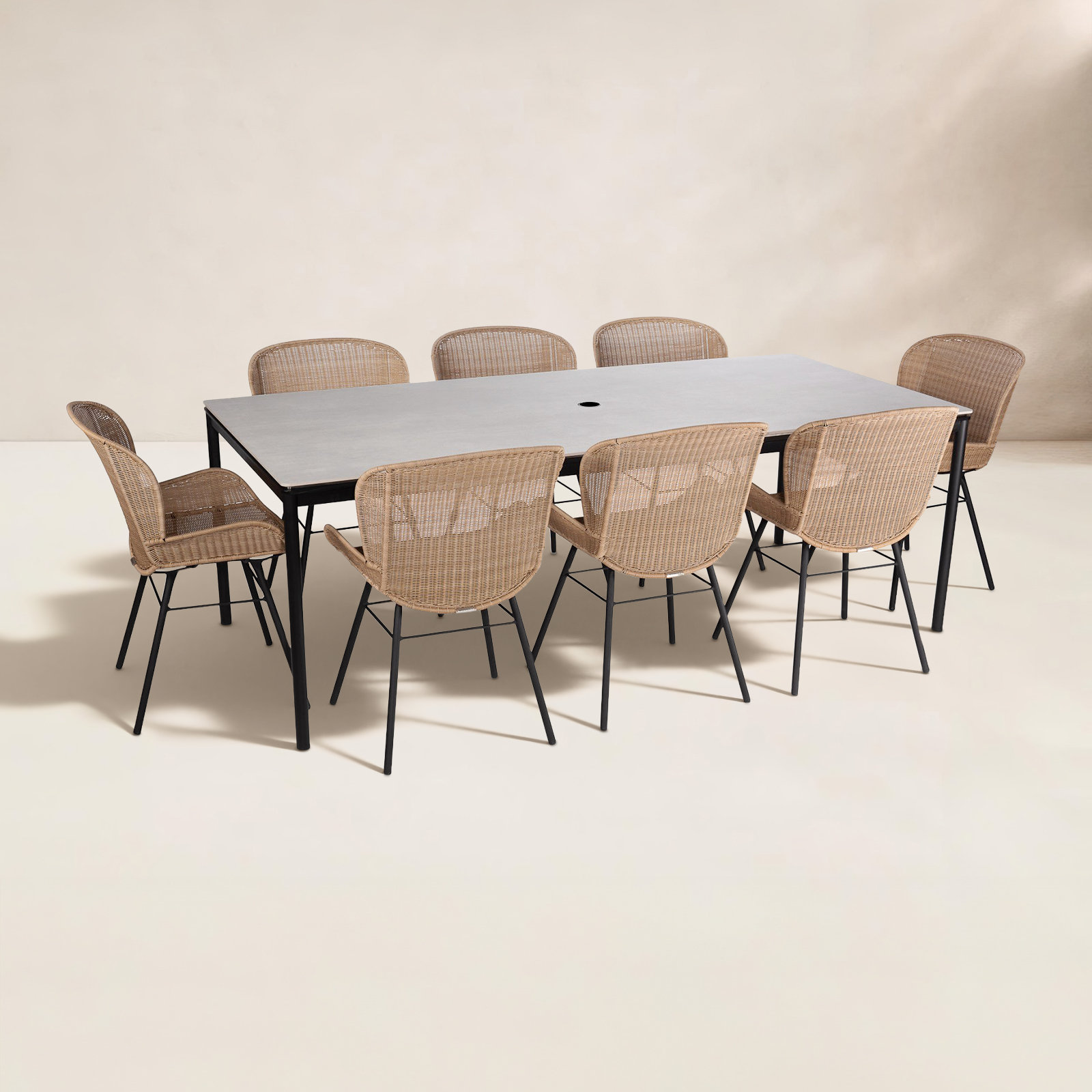 Emi 87" Patio Dining Set