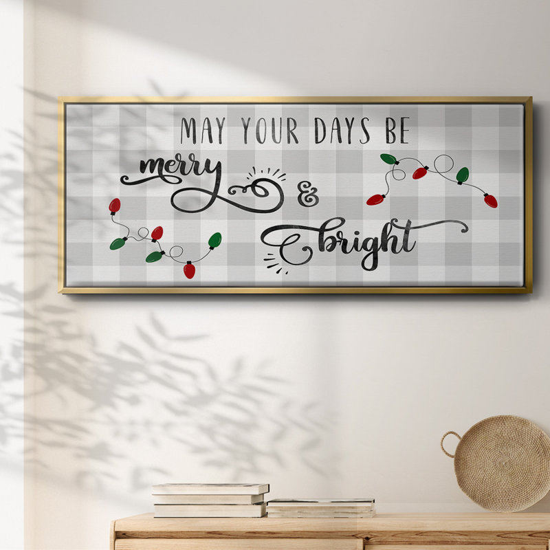 Buffalo Check Merry- Framed Canvas