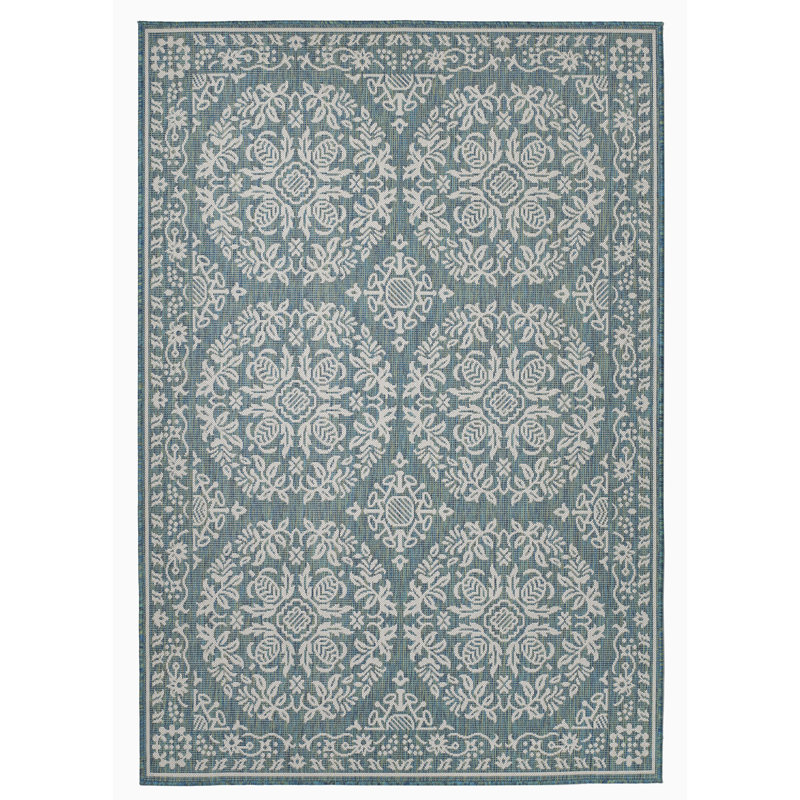 Geometric Indoor / Outdoor Rug, Rectangle 3'11" x 5'6"
