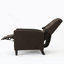Chaise à dossier en tissu Classic Coffee