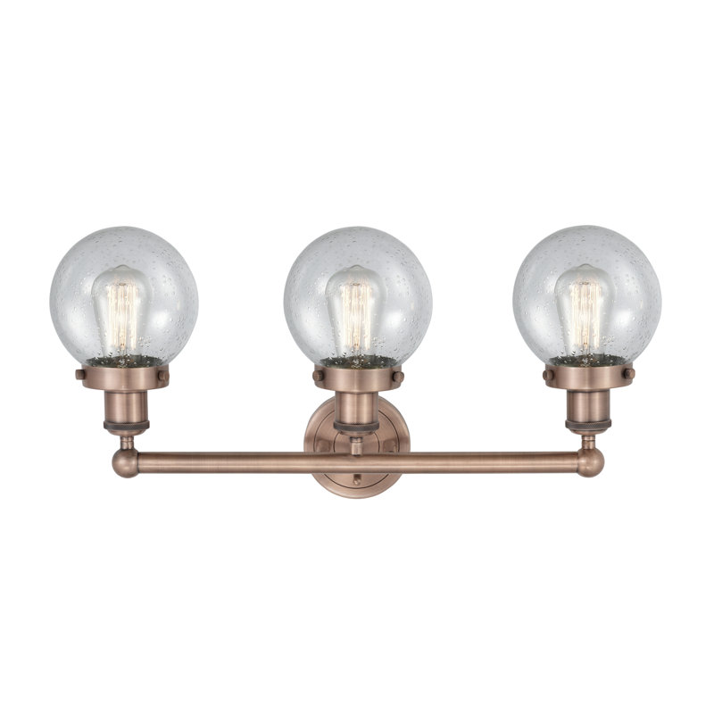 Alphonsa 3 - Light Dimmable Vanity Light, Seedy, Antique Copper