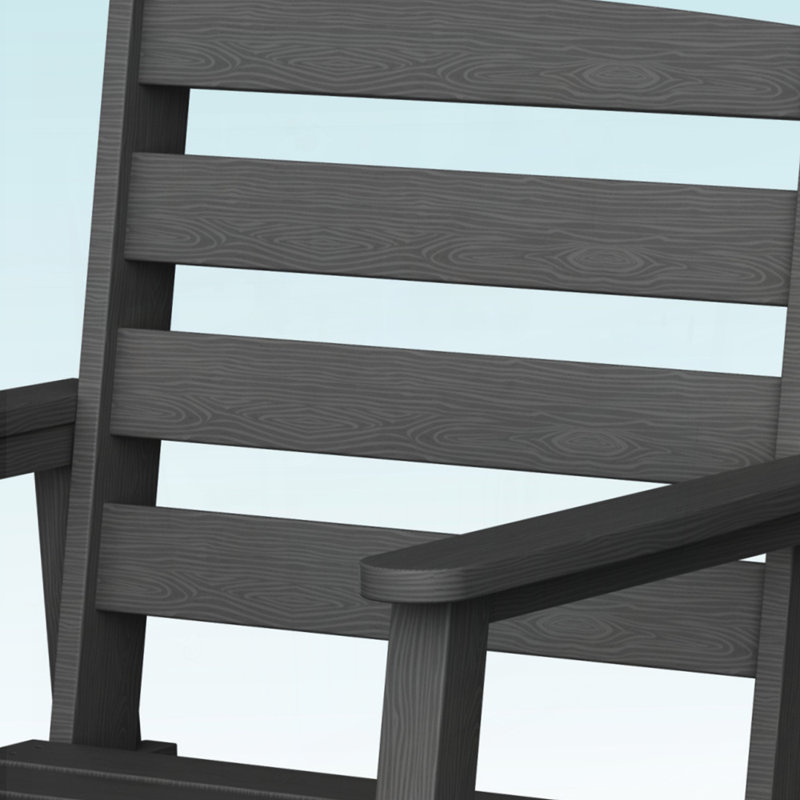 Chaise de salle à manger d'extérieur simple toutes saisons avec imitation grain de bois, convenant à de multiples cas de figure et offrant une durabilité accrue.