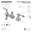 Robinet pour salle de bain espacé avec ensemble de drain bain-38270805