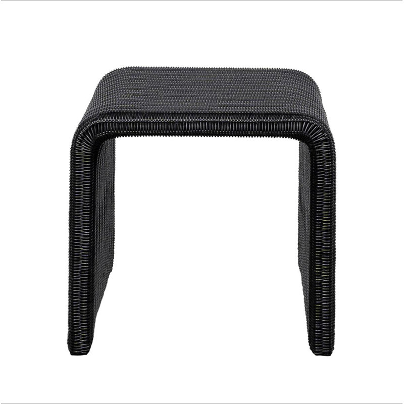 Woven Rattan Square End Table
