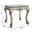 Table d'appoint carrée rétro blanc os