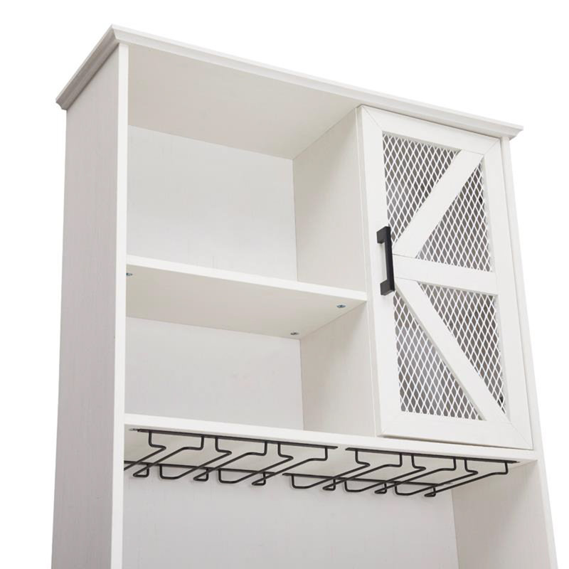 Bar avec rangement pour le vin Weymouth, Blanc