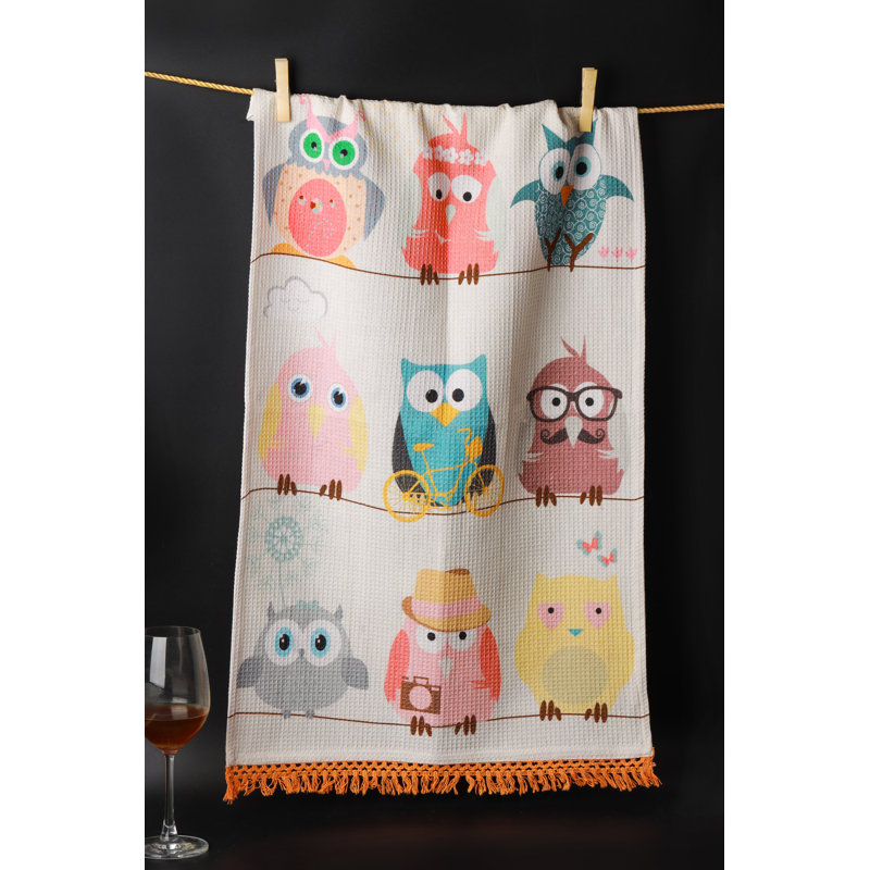 Whimsical Owl Kitchen Towel Set